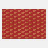 Elegant Black, Red, Blue, Imitats Gold 88. Event # Geschenkpapier Set (Vorderseite 2)