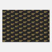Elegant Black, Red, Blue, Imitats Gold 88. Event # Geschenkpapier Set (Vorderseite)