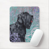 Elegant Black Russian Terrier Mousepad (Mit Mouse)