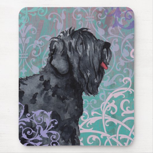 Elegant Black Russian Terrier Mousepad (Vorne)