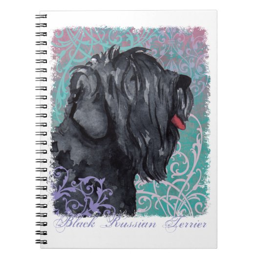 Elegant Black Russian Terrier Notizblock (Vorderseite)