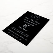 Elegant Black Save The Date Foil Invitation Folieneinladung (Gedreht)