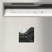 Elegant Black Save the Date Magnet (In Situ (Geschirrspüler))