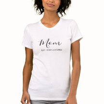 Elegant Black Script Established Mom