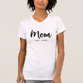 Elegant Black Script Established New Mom T-Shirt (Vorderseite)