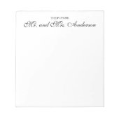 Elegant Black Script Future Mr. Notizblock (Vorderseite)