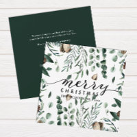 Elegant Black Script Magnolia Eukalyptus Greenery