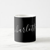 Elegant Black Script Modern Name Personalized Kaffeetasse (Mittel)
