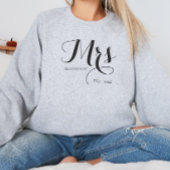 Elegant Black Script Personalisiert Bride Future M Sweatshirt