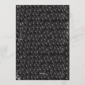 Elegant Black Script Silver Birthday Invitation Einladung (Rückseite)