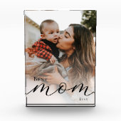 Elegant Black Script Simple Custom Best Mom Ever Fotoblock (Vorderseite)