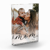 Elegant Black Script Simple Custom Best Mom Ever Fotoblock (Links)