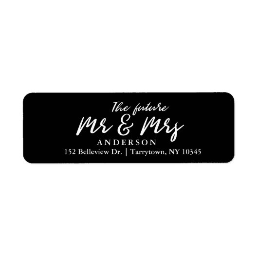 Elegant Black Script The Future Mr. und Mrs. (Vorne)