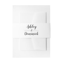 Elegant Black Script Wedding Envelope