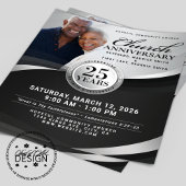 Elegant Black & Silver Church Anniversary Flyer