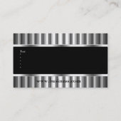 Elegant Black Silver Visitenkarte (Rückseite)