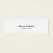 Elegant Black & Silver Wedding Danke Tags (Rückseite)