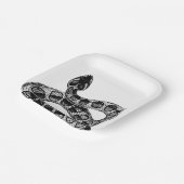 Elegant Black Snake Halloween Pappteller (Gewinkelt)
