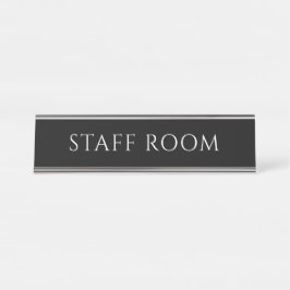 Elegant Black Staff Room Name Plate Schreibtischnamensplakette