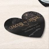 Elegant Black Steampunk Wedding Untersetzer (angewinkelt)