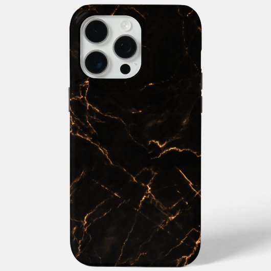Elegant Black Stone Marble Pattern Case-Mate iPhone Hülle (Rückseite)