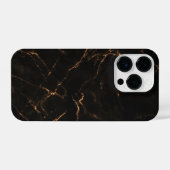 Elegant Black Stone Marble Pattern iPhone Hülle (Rückseite (Horizontal))