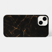 Elegant Black Stone Marble Pattern iPhone Hülle (Rückseite (Horizontal))