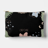 Elegant Black Stylish Boho Niedlich Zubehörtasche (Vorderseite)