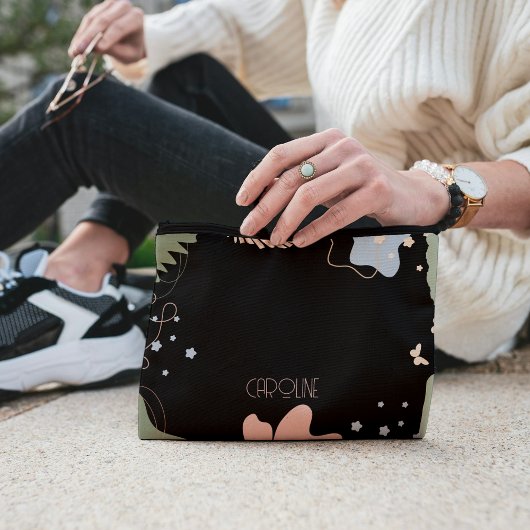 Elegant Black Stylish Boho Niedlich Zubehörtasche