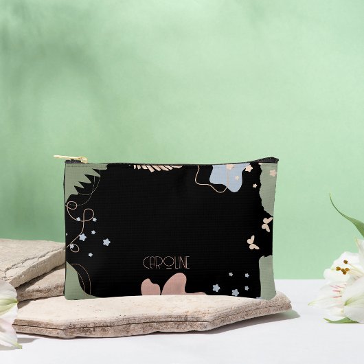 Elegant Black Stylish Boho Niedlich Zubehörtasche