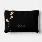 Elegant Black Stylish Floral Boho Niedlich Zubehörtasche (Vorderseite)