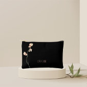 Elegant Black Stylish Floral Boho Niedlich Zubehörtasche