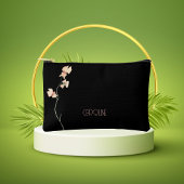 Elegant Black Stylish Floral Boho Niedlich Zubehörtasche