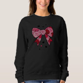 Elegant Black Sweatshirt with Red Bow Print (Vorderseite)
