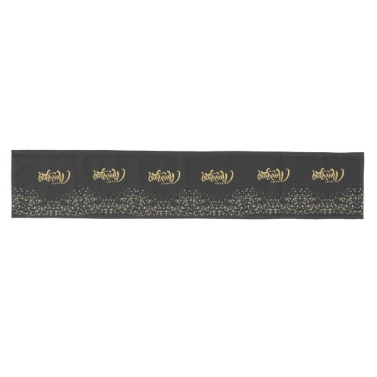Elegant Black Table Runner Mittelgroßer Tischläufer (Horizontal)
