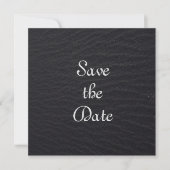 Elegant Black Textured Save the Date (Vorderseite)