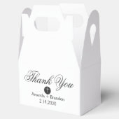 Elegant Black Thank You Christian Cross Wedding Geschenkschachtel (Geöffnet)