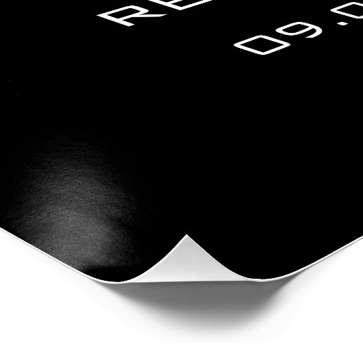 Elegant Black The Night Before Probe Dinner Poster (Ecke)