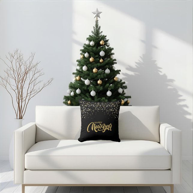 Elegant Black Throw Pillow Kissen (Von Creator hochgeladen)