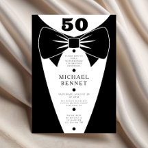 Elegant Black Tuxedo 50th Birthday