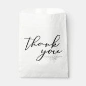 Elegant Black Typografy Wedding Vielen Dank Geschenktütchen (Vorderseite)