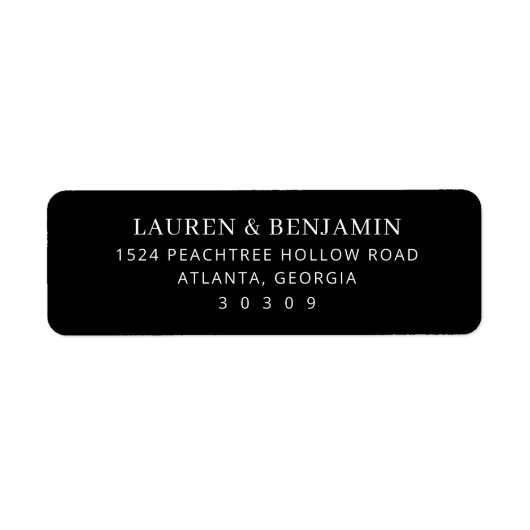 Elegant Black Typographic (Vorne)