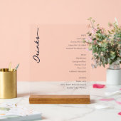 Elegant Black Typographic Drinks Acrylschild (Hochzeit)