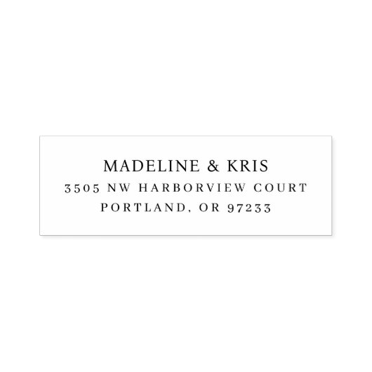 Elegant Black Typographic Permastempel (Design)