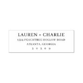 Elegant Black Typographic Permastempel (Design)