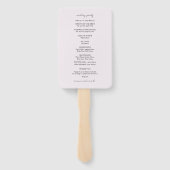 Elegant Black und Lilac Minimalistisch Fächer (Rückseite)