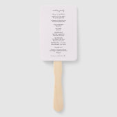 Elegant Black und Lilac Minimalistisch Fächer (Rückseite)