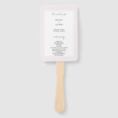 Elegant Black und Lilac Minimalistisch Fächer (Vorderseite)