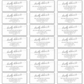Elegant Black Wedding Guest Address Labels (Vorderseite)