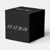 Elegant Black Wedding Guest Gast Gunst Box Geschenkschachtel (Rückseite)